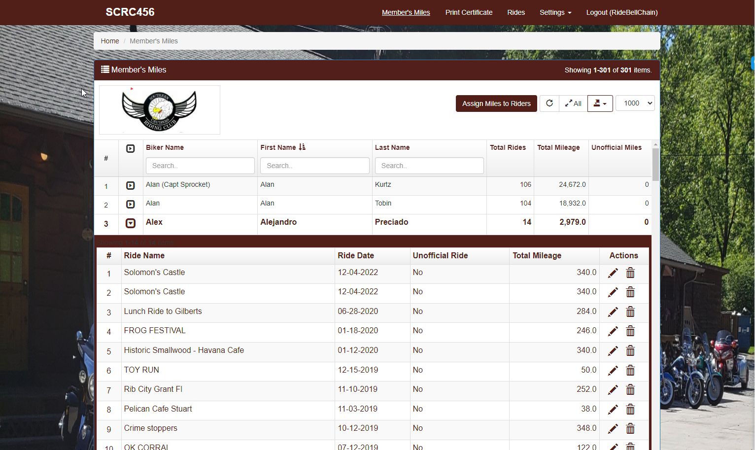 GroupMiles Ride tracking